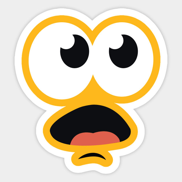 Astonished Toon Face Emoji Sticker by N1L3SH